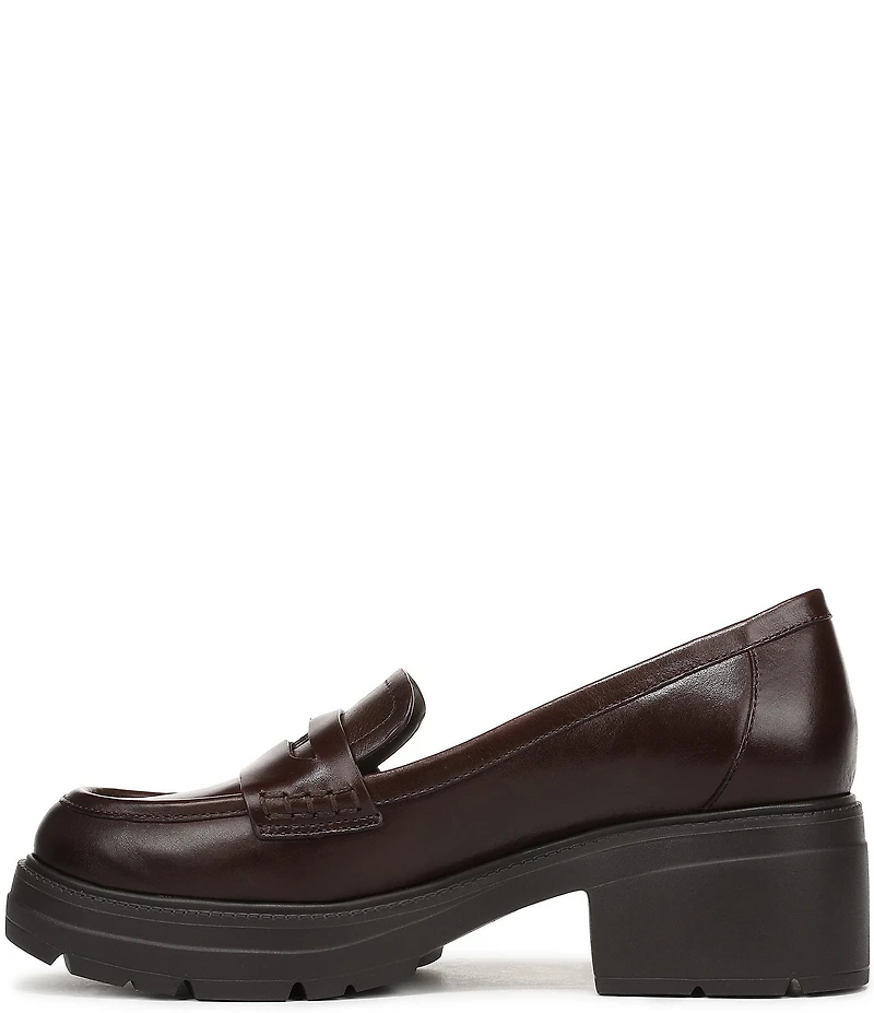 Naturalizer Lumos Leather Lug Sole Penny Loafer Pumps