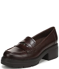 Naturalizer Lumos Leather Lug Sole Penny Loafer Pumps