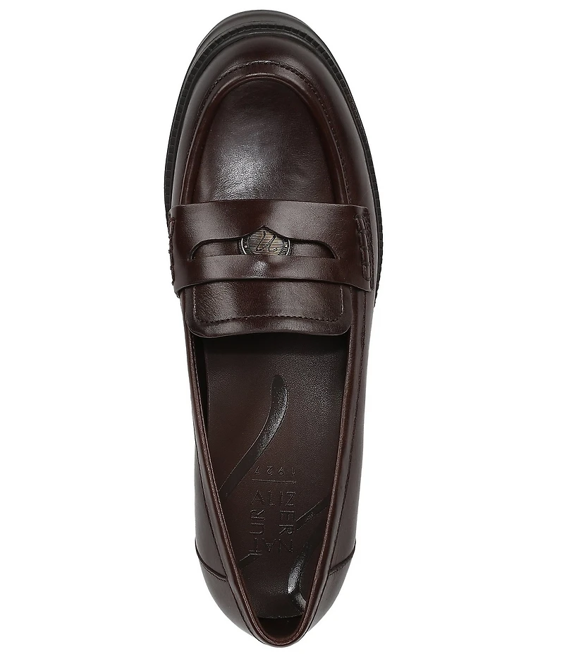 Naturalizer Lumos Leather Lug Sole Penny Loafer Pumps