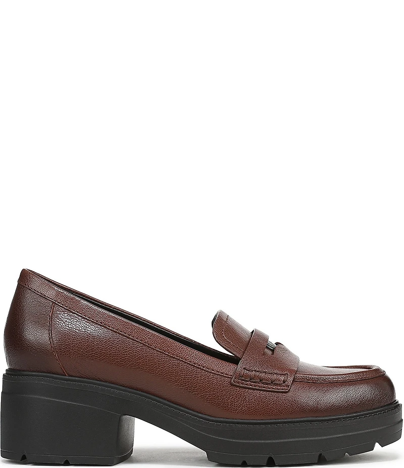 Naturalizer Lumos Leather Lug Sole Penny Loafer Pumps