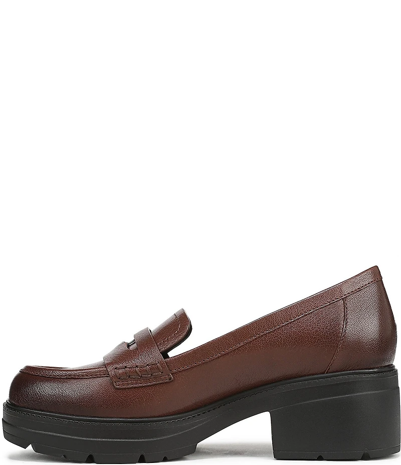 Naturalizer Lumos Leather Lug Sole Penny Loafer Pumps