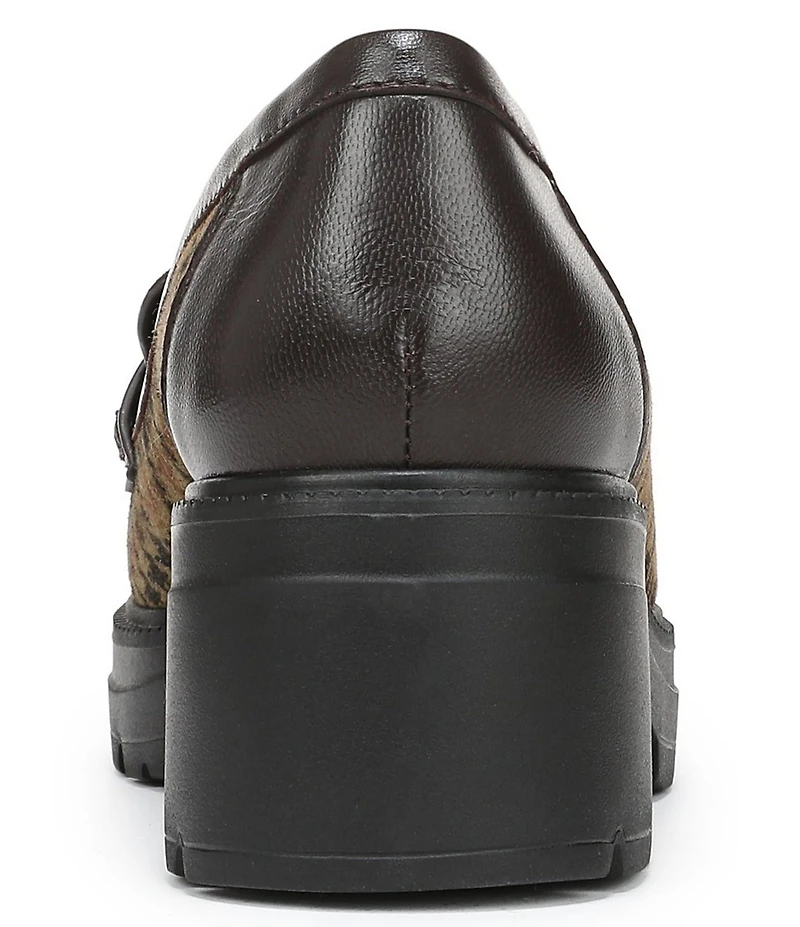 Naturalizer Lumos Suede Houndstooth Lug Sole Penny Loafer Pumps