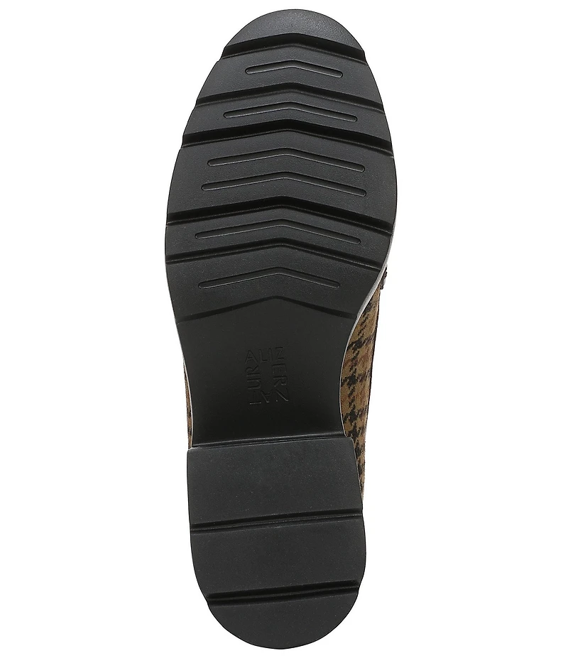 Naturalizer Lumos Suede Houndstooth Lug Sole Penny Loafer Pumps
