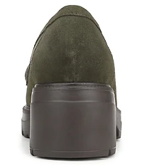 Naturalizer Lumos Suede Lug Sole Penny Loafer Pumps