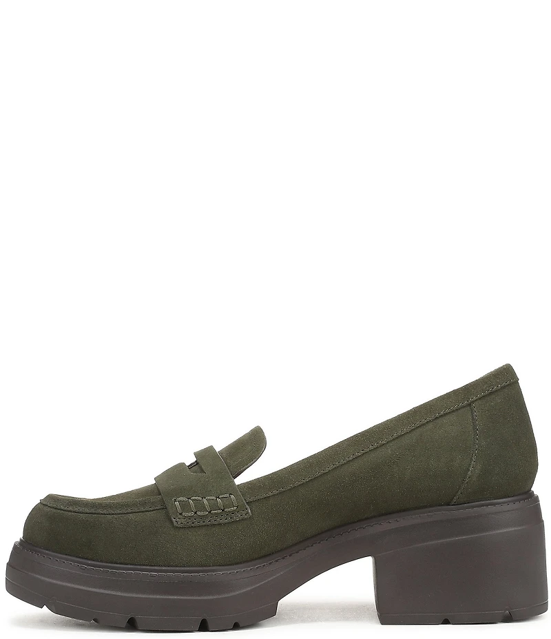 Naturalizer Lumos Suede Lug Sole Penny Loafer Pumps