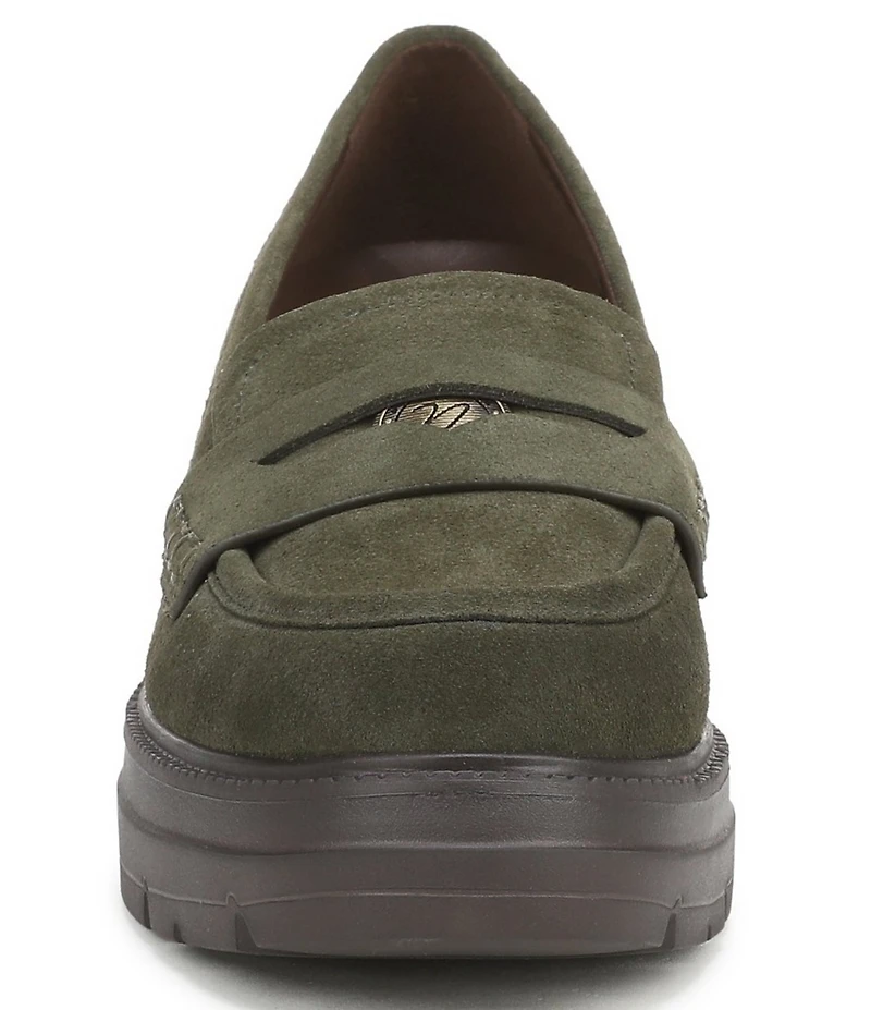 Naturalizer Lumos Suede Lug Sole Penny Loafer Pumps