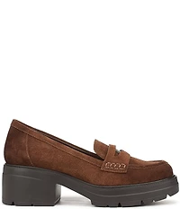 Naturalizer Lumos Suede Lug Sole Penny Loafer Pumps