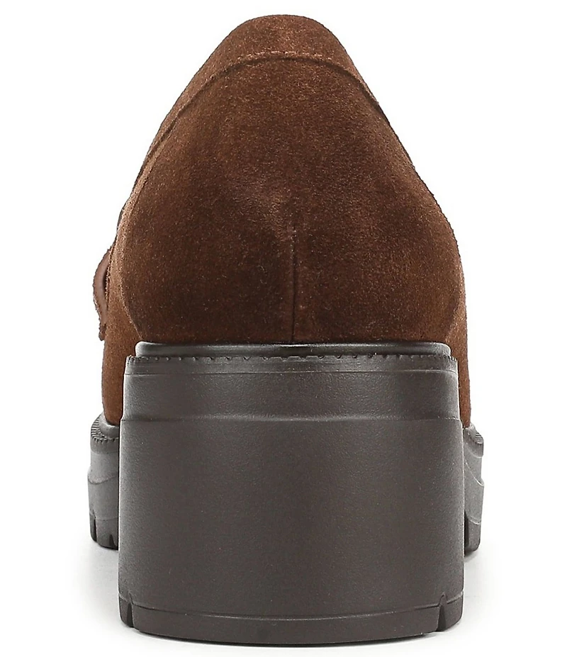 Naturalizer Lumos Suede Lug Sole Penny Loafer Pumps