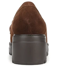 Naturalizer Lumos Suede Lug Sole Penny Loafer Pumps