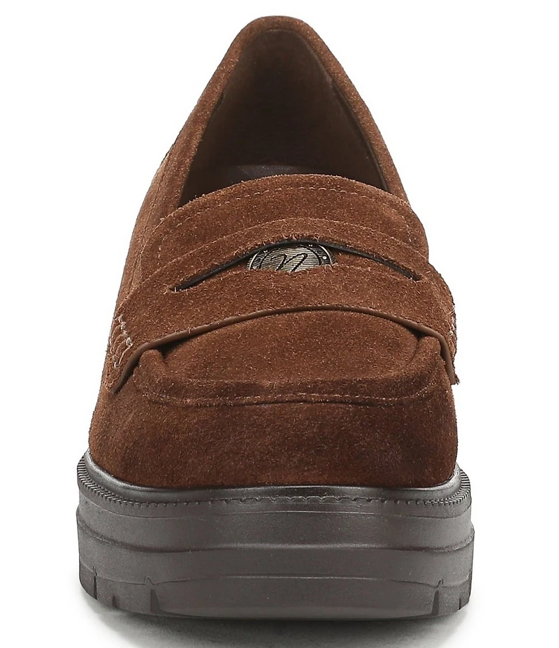 Naturalizer Lumos Suede Lug Sole Penny Loafer Pumps