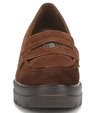 Naturalizer Lumos Suede Lug Sole Penny Loafer Pumps