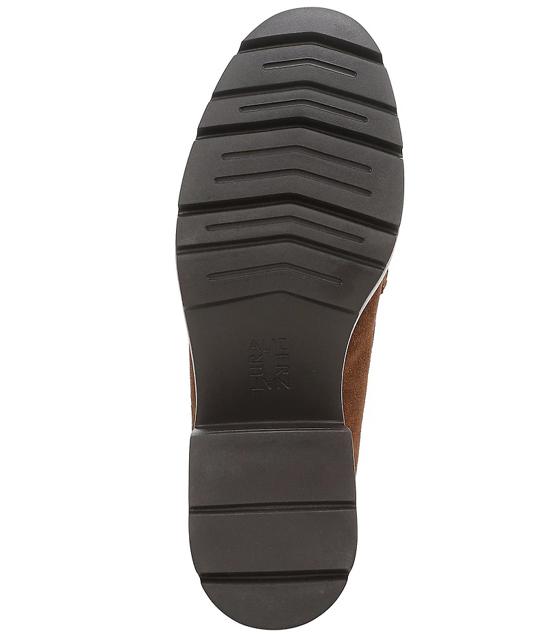 Naturalizer Lumos Suede Lug Sole Penny Loafer Pumps