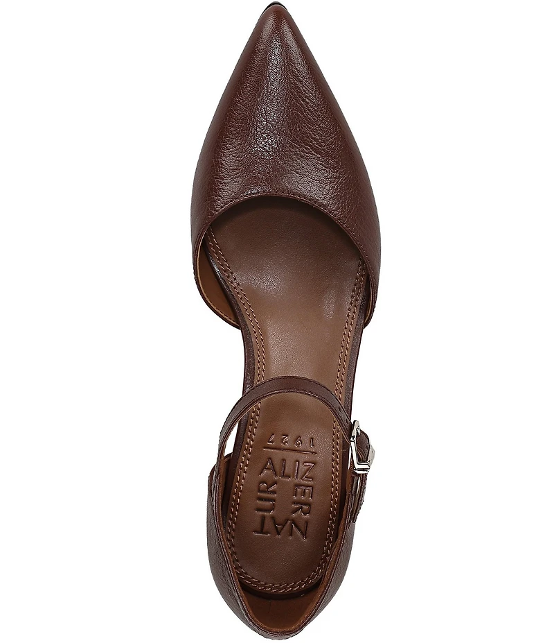 Naturalizer Maddox Leather Ankle Wrap Pumps