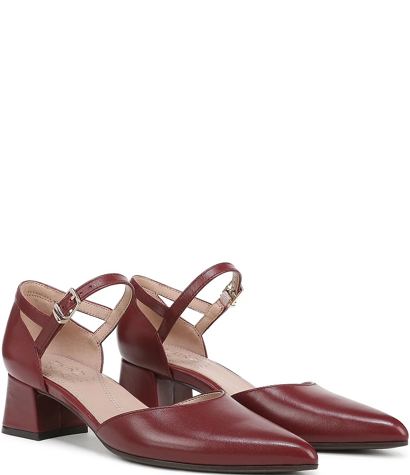 Naturalizer Maddox Leather Ankle Wrap Pumps