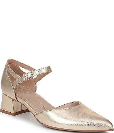 Naturalizer Maddox Leather Ankle Wrap Pumps