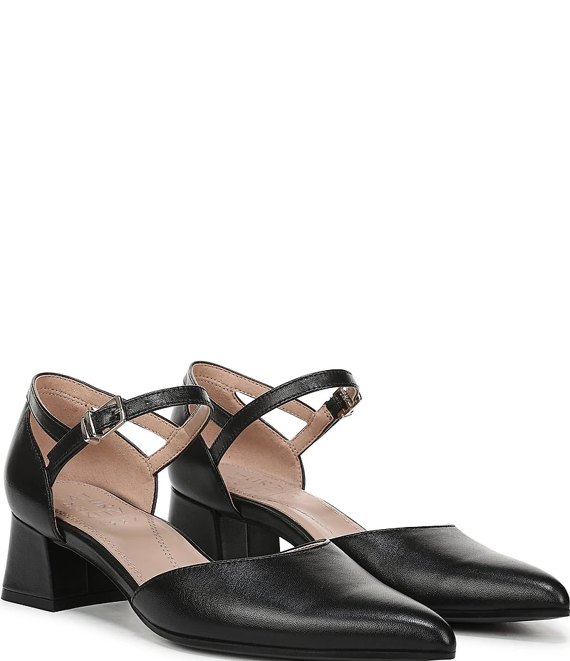 Naturalizer Maddox Leather Ankle Wrap Pumps