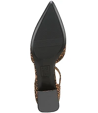 Naturalizer Maddox Leopard Print Suede Ankle Strap Pointed Toe Pumps