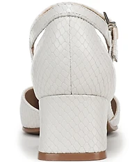 Naturalizer Maddox Snake Embossed Leather Ankle Wrap Pumps