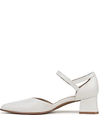 Naturalizer Maddox Snake Embossed Leather Ankle Wrap Pumps