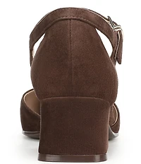 Naturalizer Maddox Suede Ankle Strap Pointed Toe Pumps