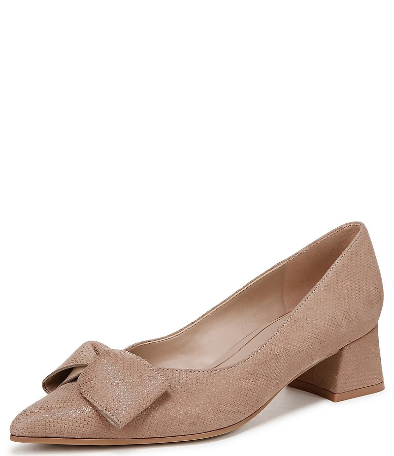 Naturalizer Mavis Glossy Suede Bow Pumps