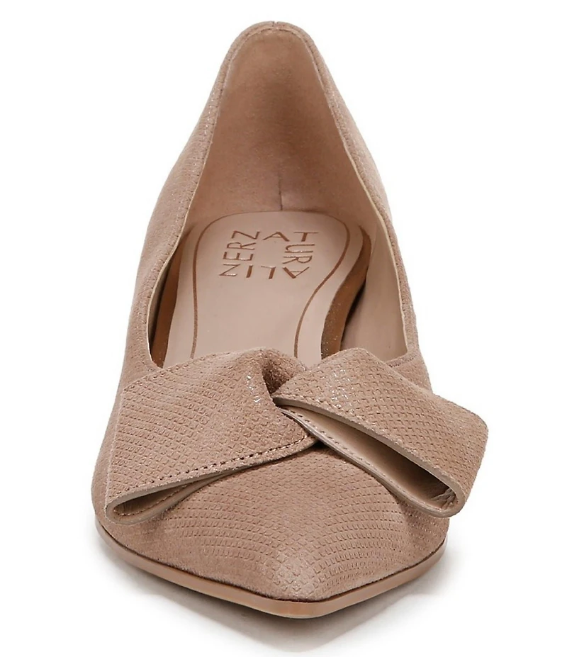 Naturalizer Mavis Glossy Suede Bow Pumps