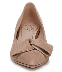 Naturalizer Mavis Glossy Suede Bow Pumps