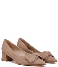 Naturalizer Mavis Glossy Suede Bow Pumps