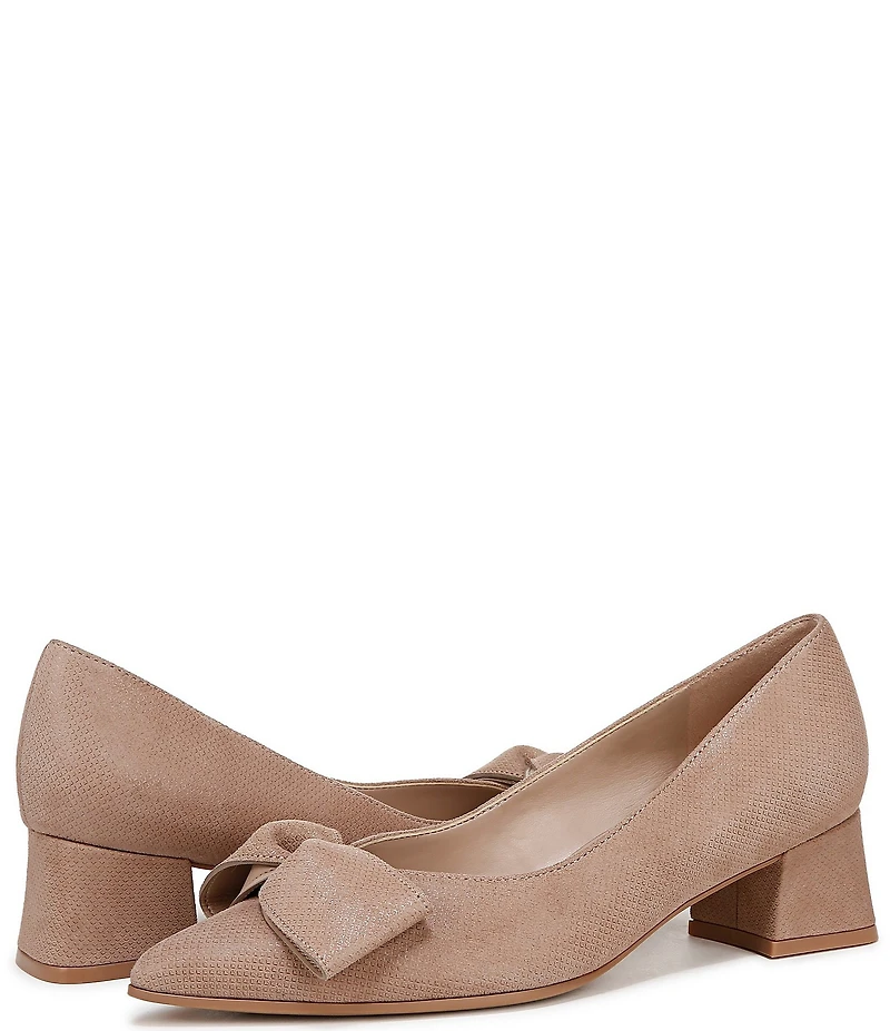 Naturalizer Mavis Glossy Suede Bow Pumps