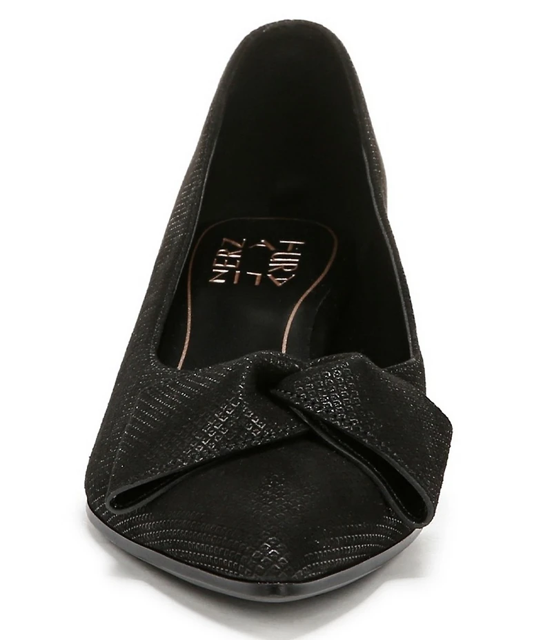 Naturalizer Mavis Glossy Suede Bow Pumps