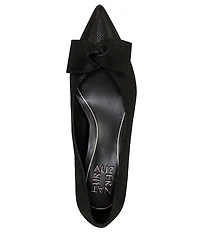Naturalizer Mavis Glossy Suede Bow Pumps