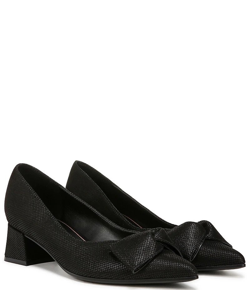 Naturalizer Mavis Glossy Suede Bow Pumps