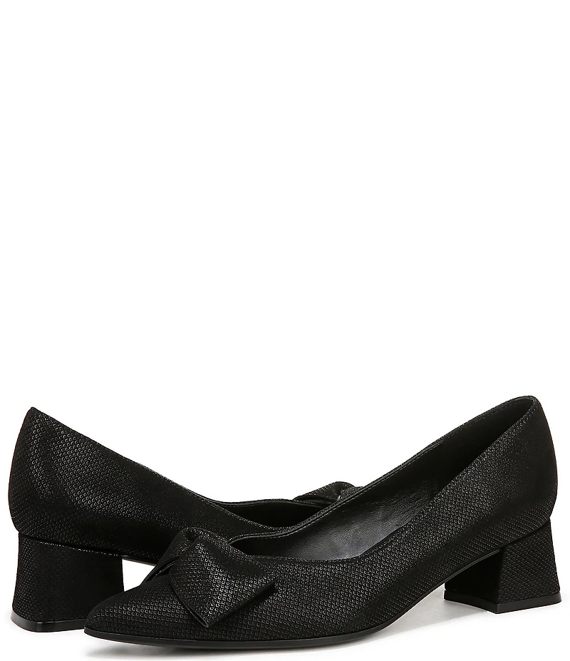 Naturalizer Mavis Glossy Suede Bow Pumps
