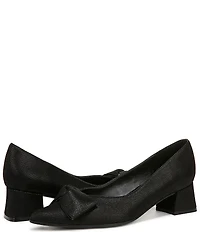 Naturalizer Mavis Glossy Suede Bow Pumps