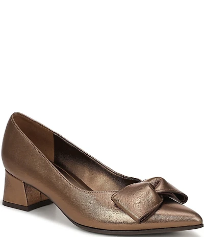 Naturalizer Mavis Metallic Leather Bow Pumps