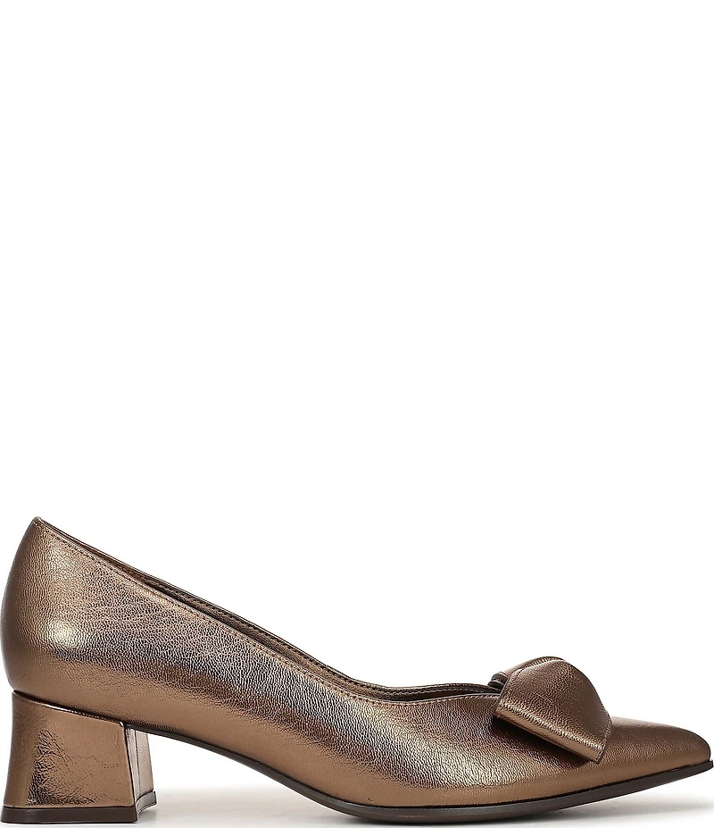 Naturalizer Mavis Metallic Leather Bow Pumps