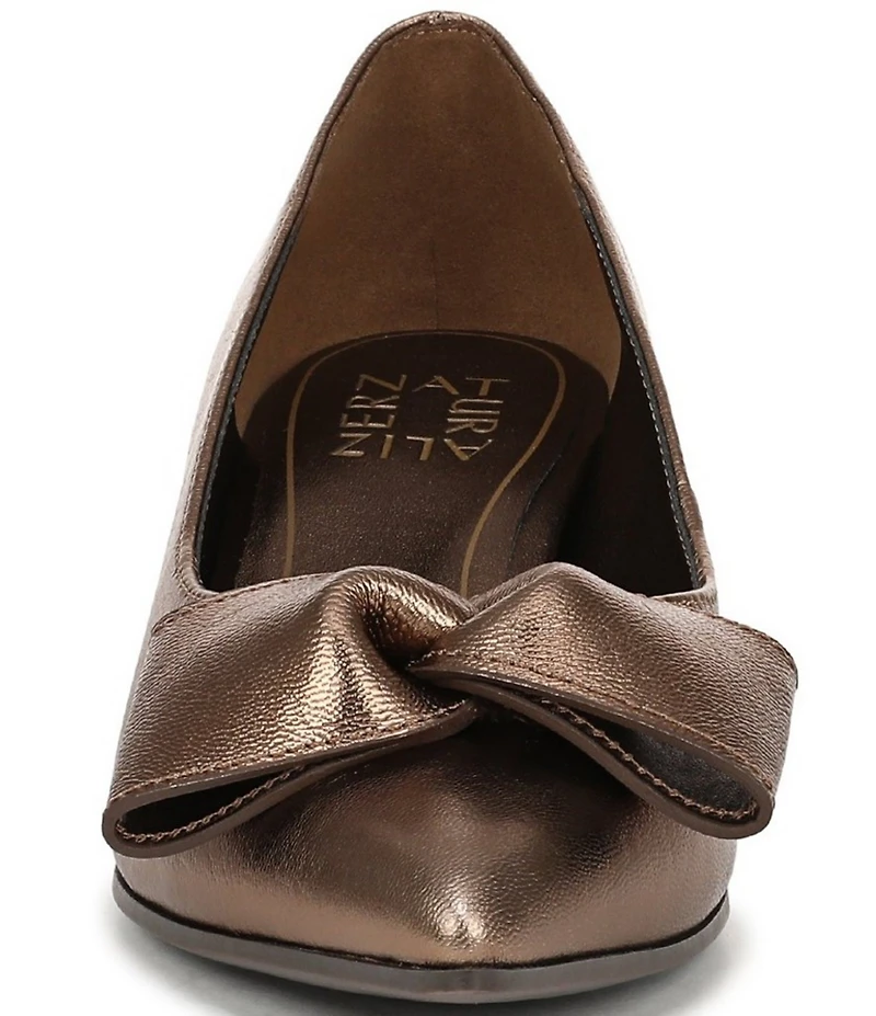 Naturalizer Mavis Metallic Leather Bow Pumps