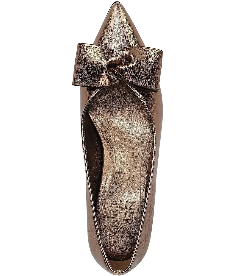 Naturalizer Mavis Metallic Leather Bow Pumps