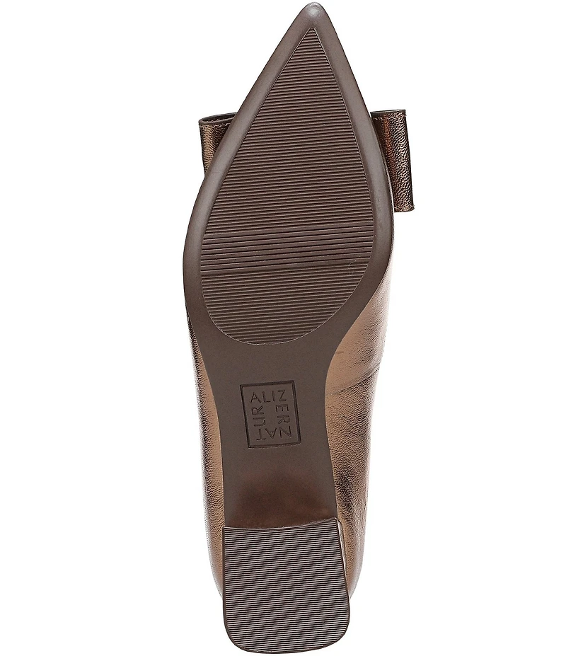 Naturalizer Mavis Metallic Leather Bow Pumps