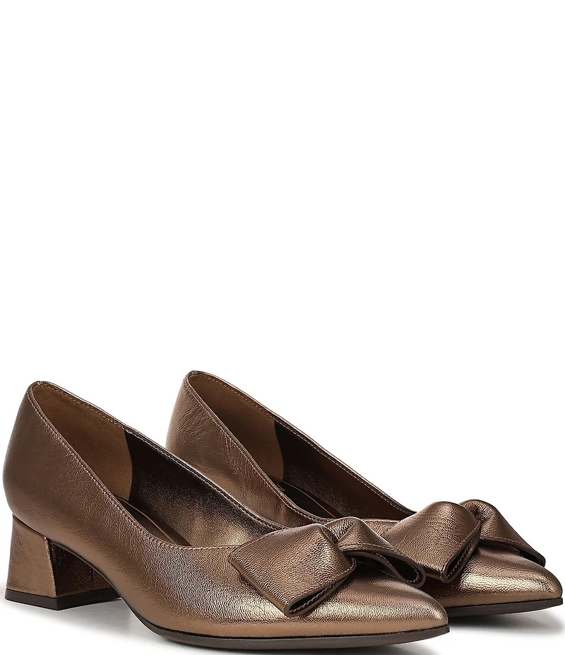 Naturalizer Mavis Metallic Leather Bow Pumps