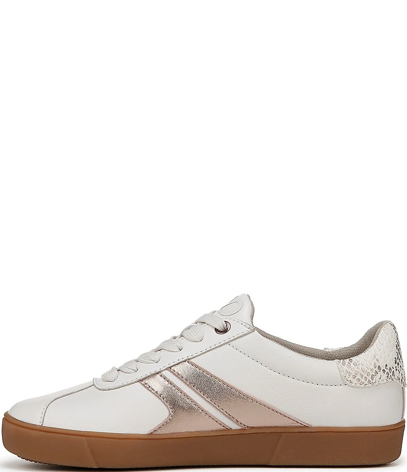 Naturalizer Medina Metallic Leather Lace Up Sneakers