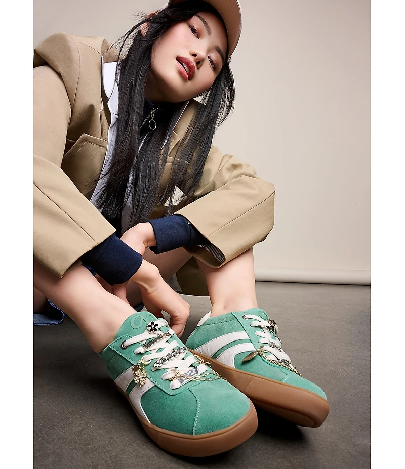 Naturalizer Medina Suede Gum Sole Lace Up Sneakers