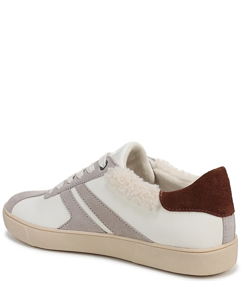 Naturalizer Medina Leather and Fur Lace Up Sneakers