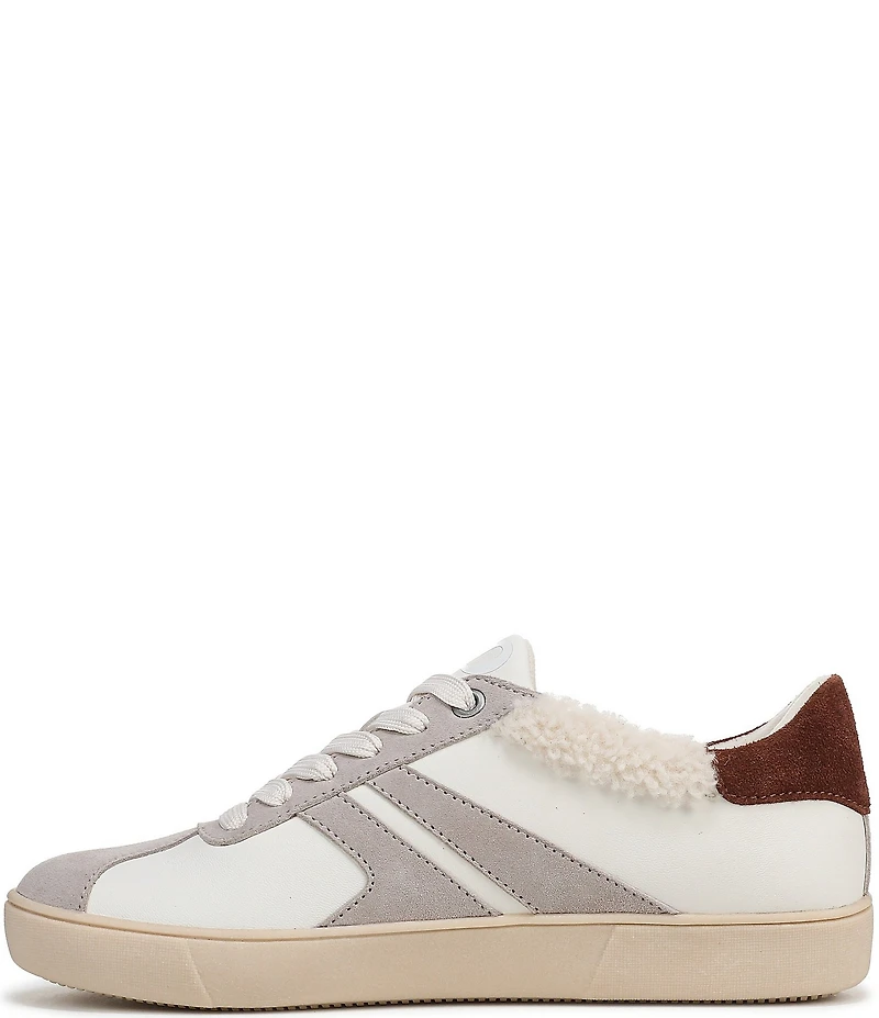 Naturalizer Medina Leather and Fur Lace Up Sneakers