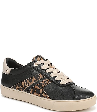 Naturalizer Medina Leather Leopard Lace Up Sneakers