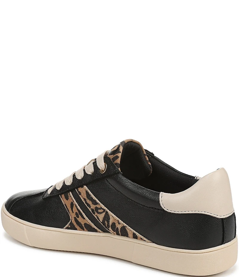 Naturalizer Medina Leather Leopard Lace Up Sneakers