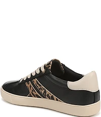 Naturalizer Medina Leather Leopard Lace Up Sneakers