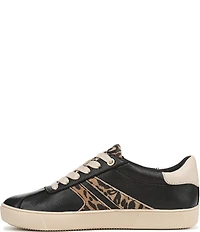 Naturalizer Medina Leather Leopard Lace Up Sneakers
