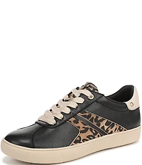 Naturalizer Medina Leather Leopard Lace Up Sneakers