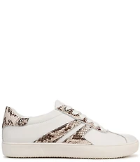Naturalizer Medina Leather Snake Print Lace Up Sneakers